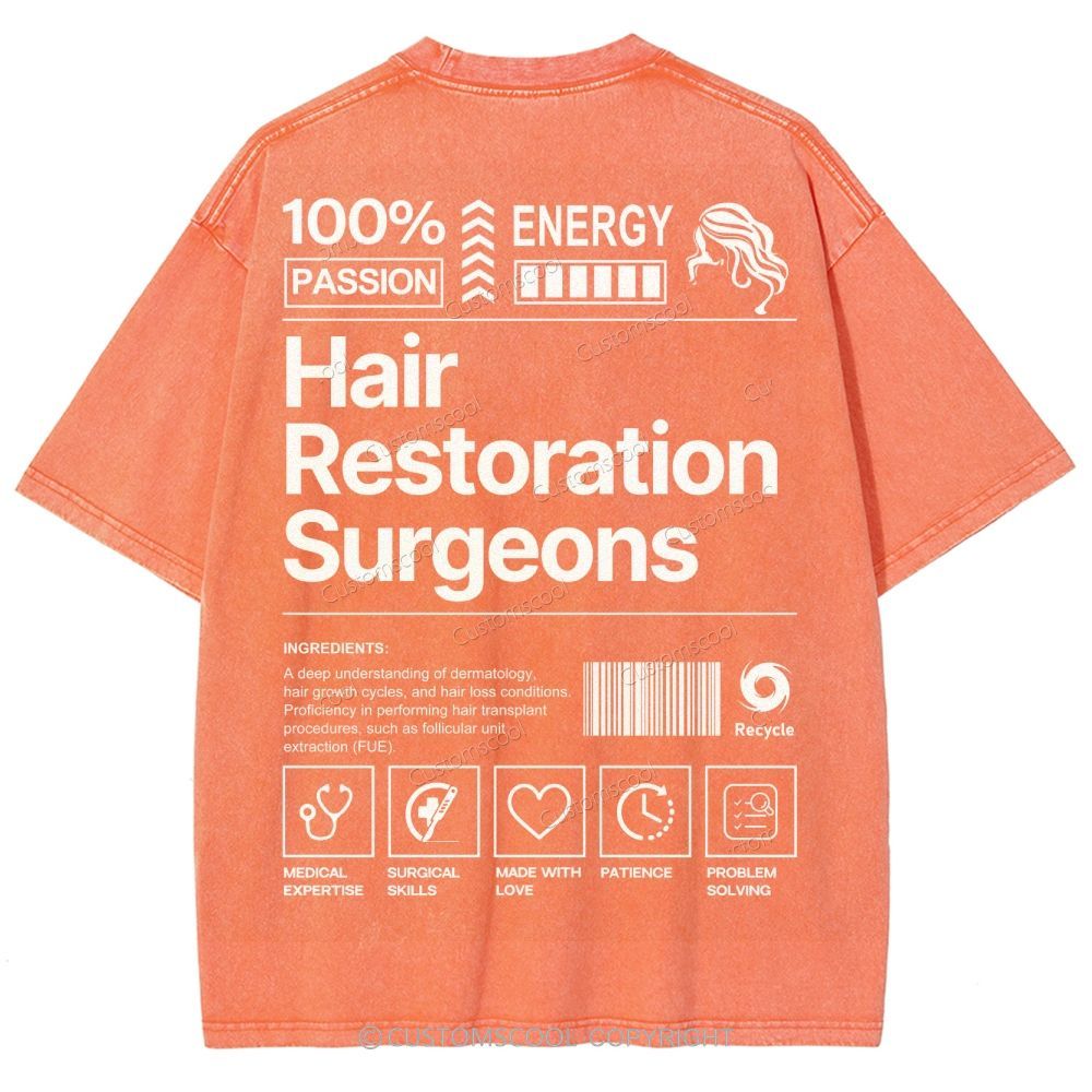 Hair Restoration Surgeons Unisex Fit Washed T-Shirt Customscool