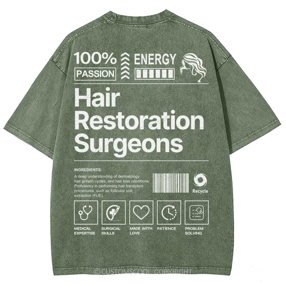 Hair Restoration Surgeons Unisex Fit Washed T-Shirt Customscool