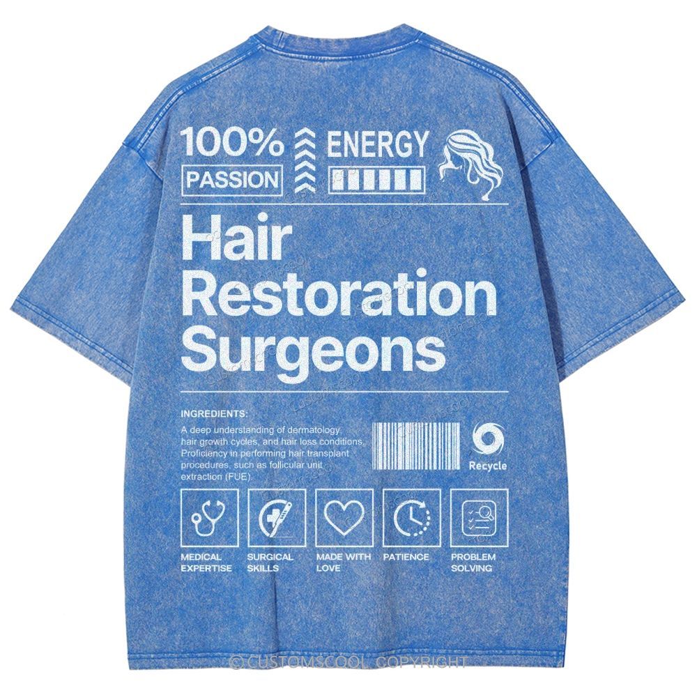 Hair Restoration Surgeons Unisex Fit Washed T-Shirt Customscool