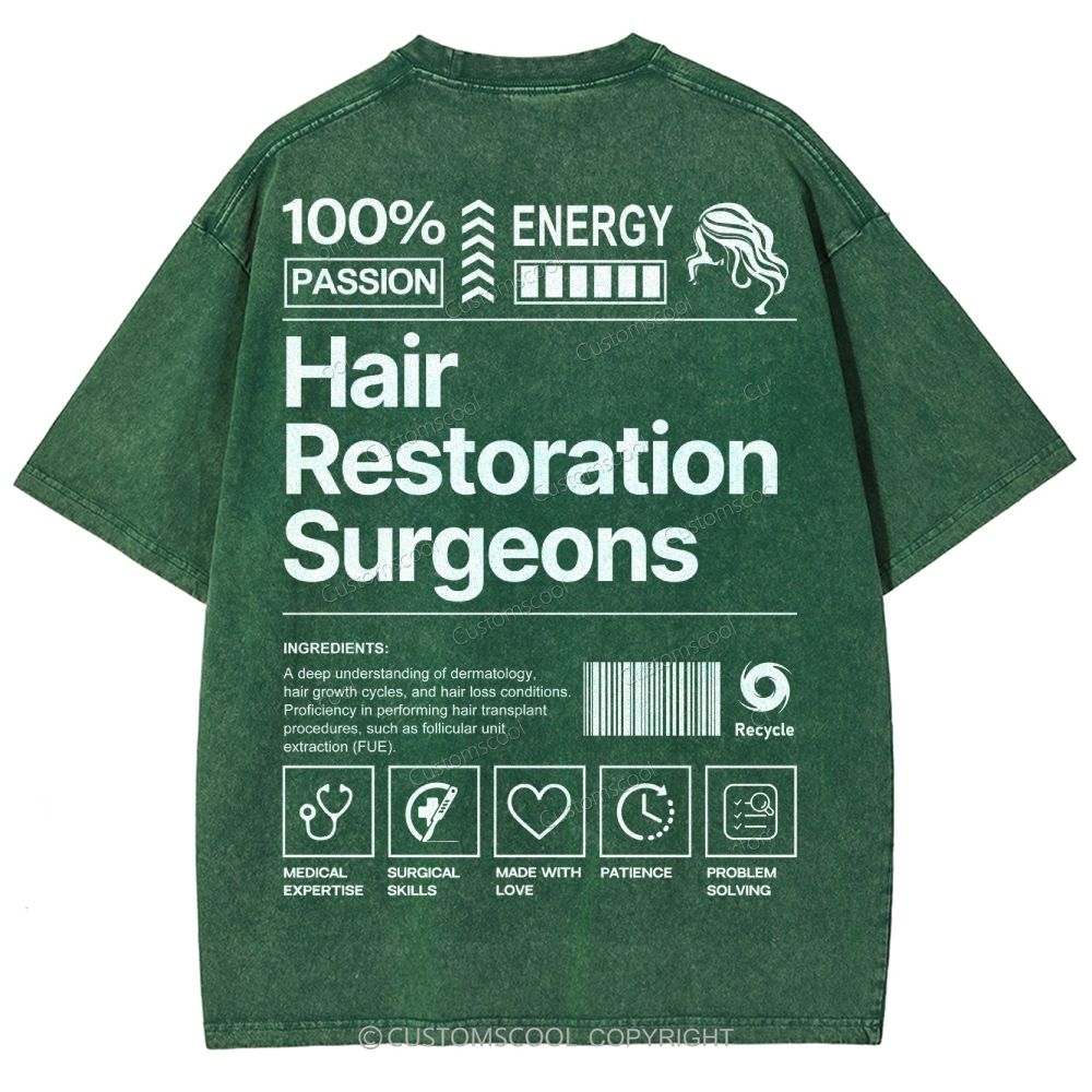 Hair Restoration Surgeons Unisex Fit Washed T-Shirt Customscool