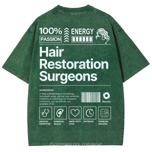 Hair Restoration Surgeons Unisex Fit Washed T-Shirt Customscool