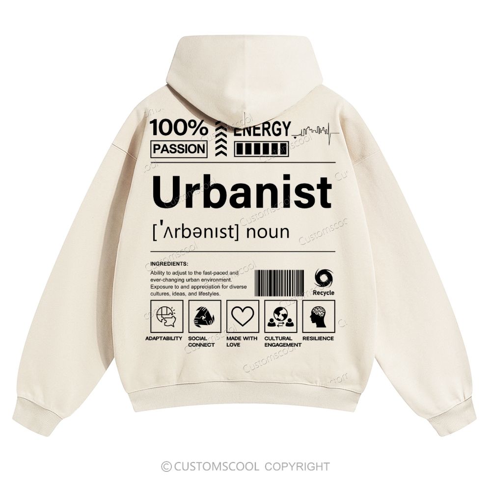 Urbanist Solid Color Hoodie Customscool