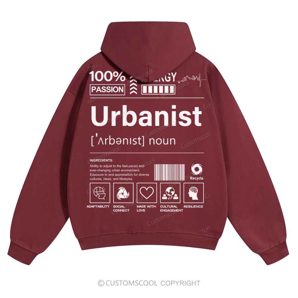 Urbanist Solid Color Hoodie Customscool