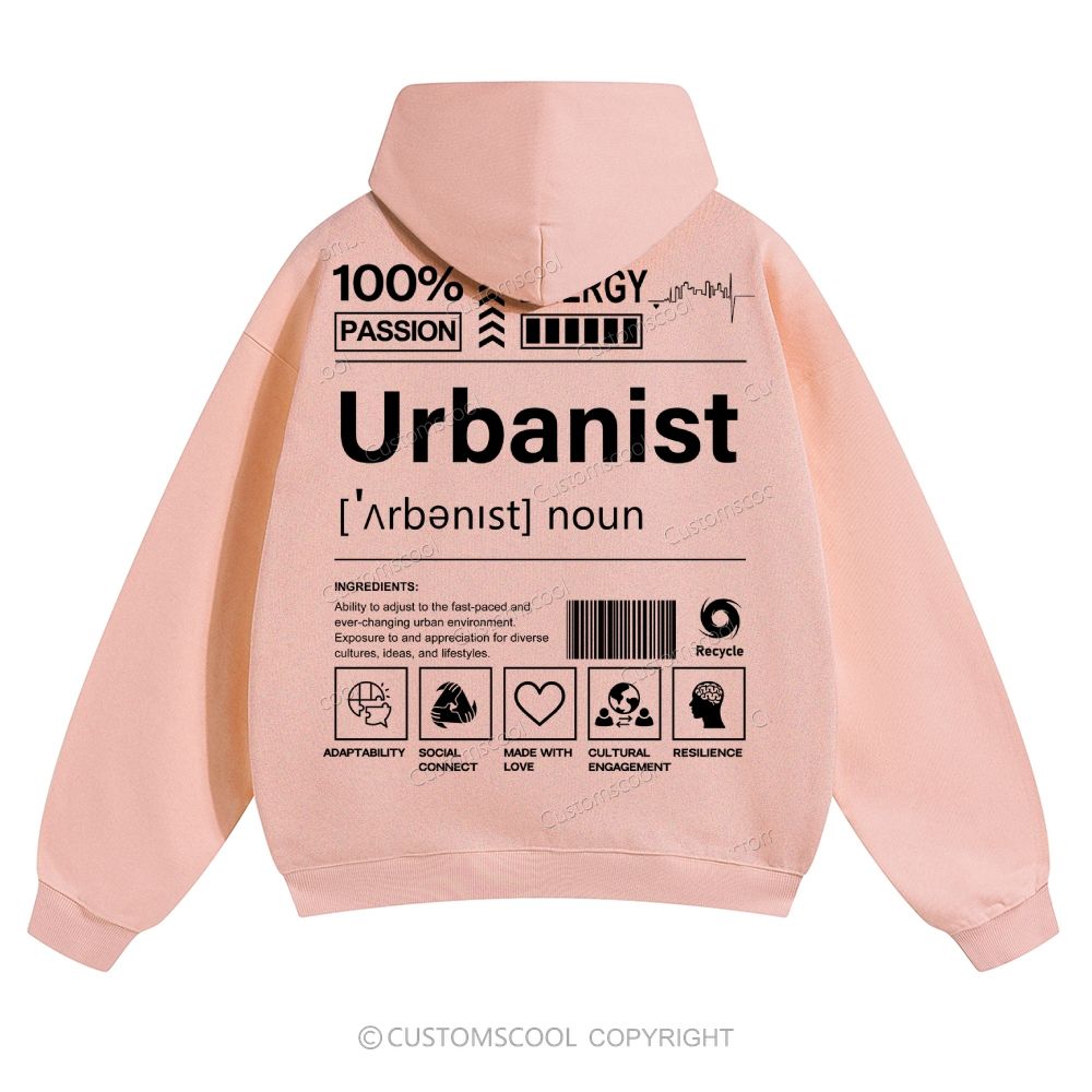 Urbanist Solid Color Hoodie Customscool