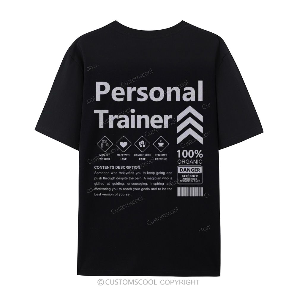 Personal Trainer Casual Short Sleeve T-Shirt Customscool