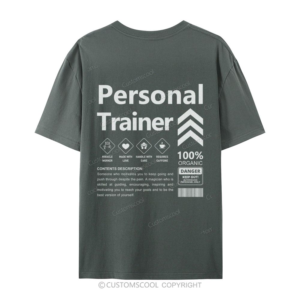 Personal Trainer Casual Short Sleeve T-Shirt Customscool