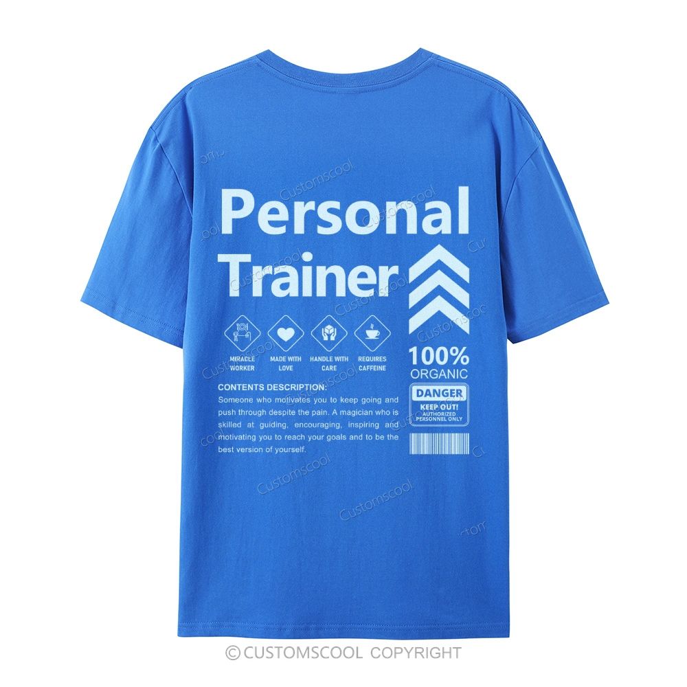 Personal Trainer Casual Short Sleeve T-Shirt Customscool