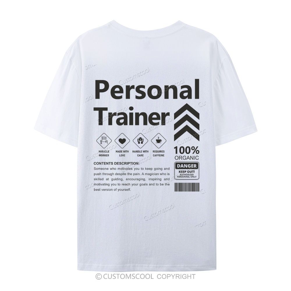 Personal Trainer Casual Short Sleeve T-Shirt Customscool