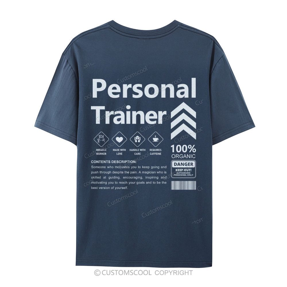 Personal Trainer Casual Short Sleeve T-Shirt Customscool