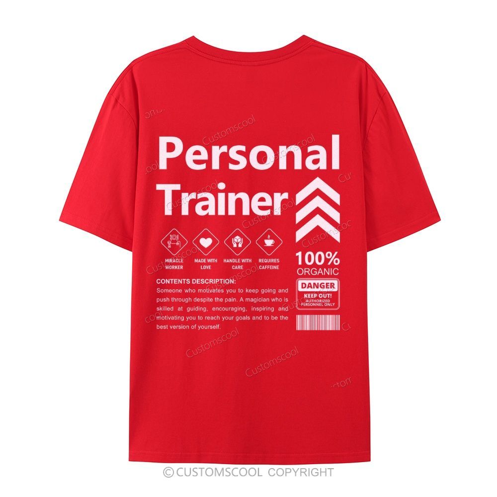 Personal Trainer Casual Short Sleeve T-Shirt Customscool