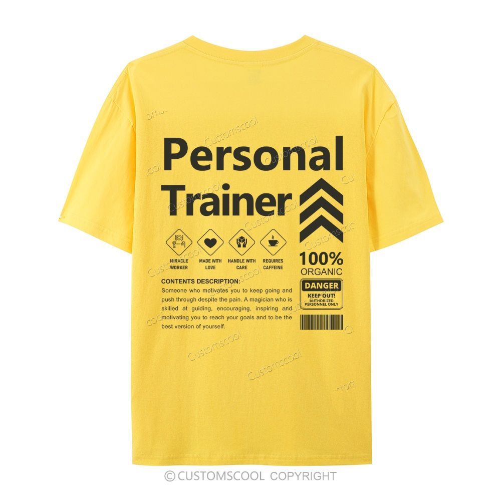Personal Trainer Casual Short Sleeve T-Shirt Customscool