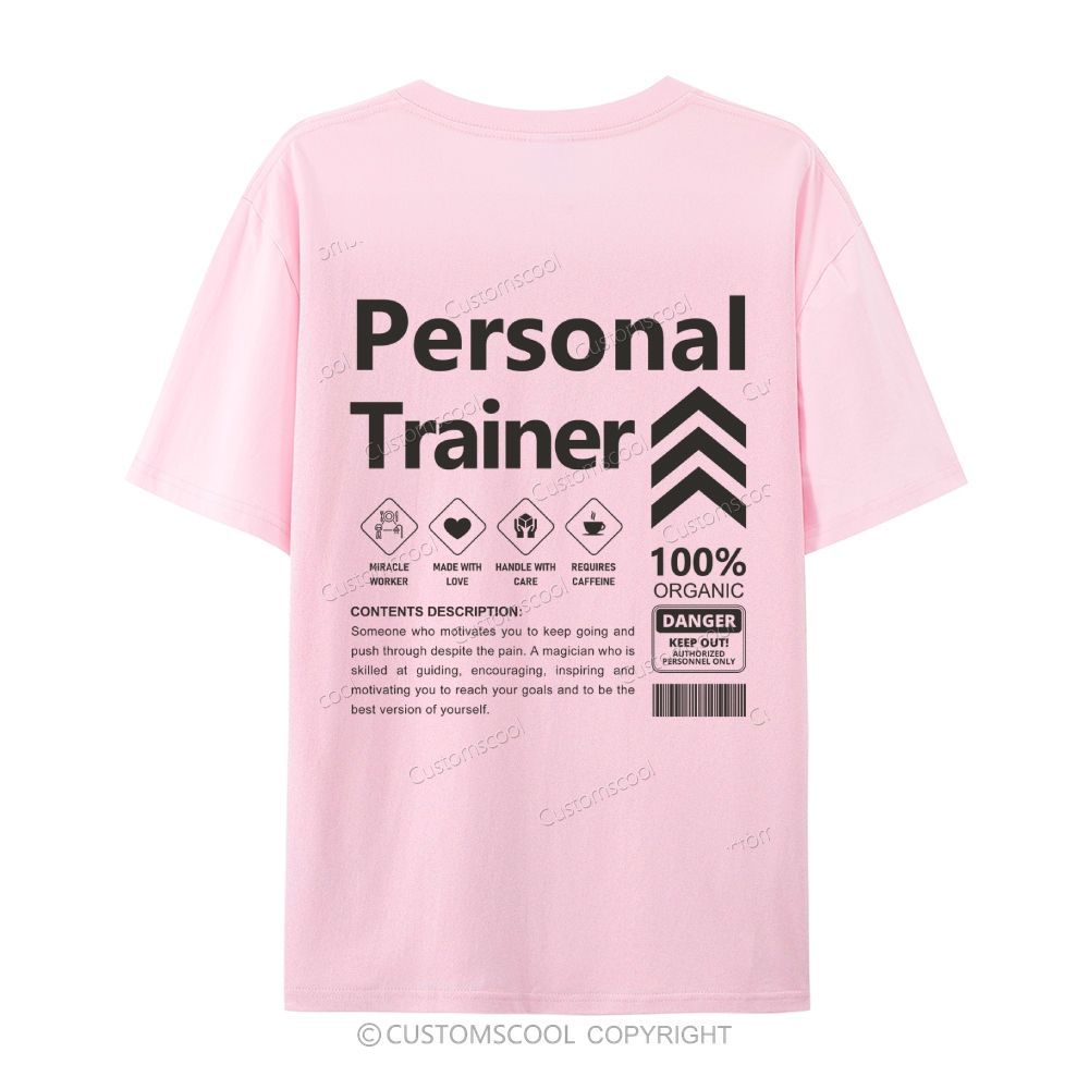 Personal Trainer Casual Short Sleeve T-Shirt Customscool