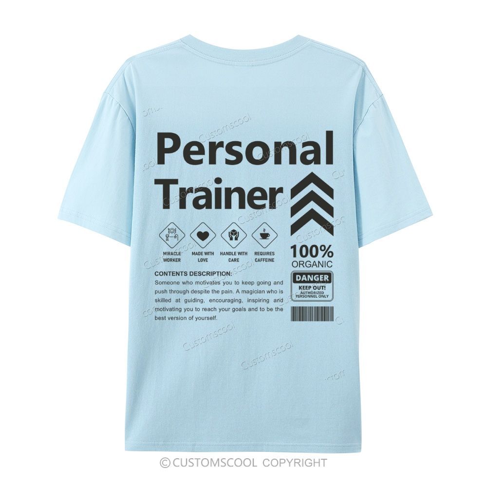 Personal Trainer Casual Short Sleeve T-Shirt Customscool
