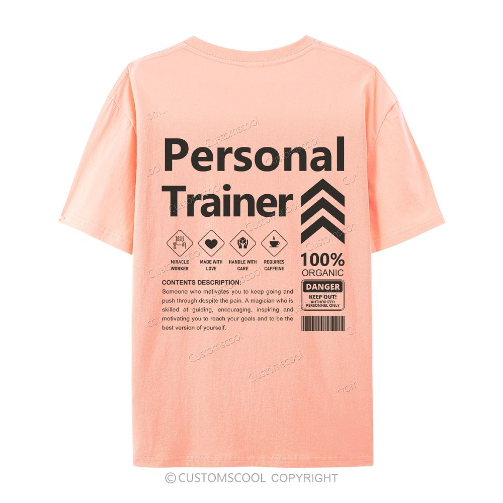 Personal Trainer Casual Short Sleeve T-Shirt Customscool