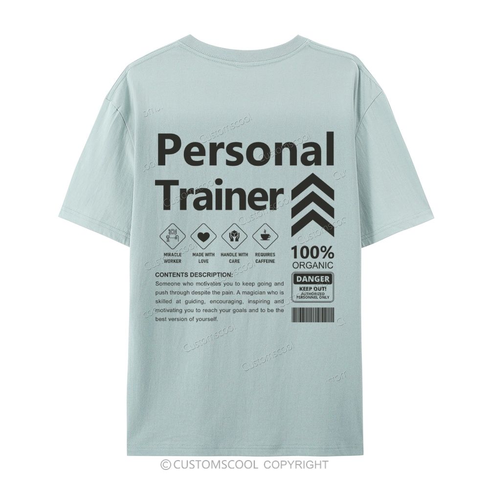Personal Trainer Casual Short Sleeve T-Shirt Customscool