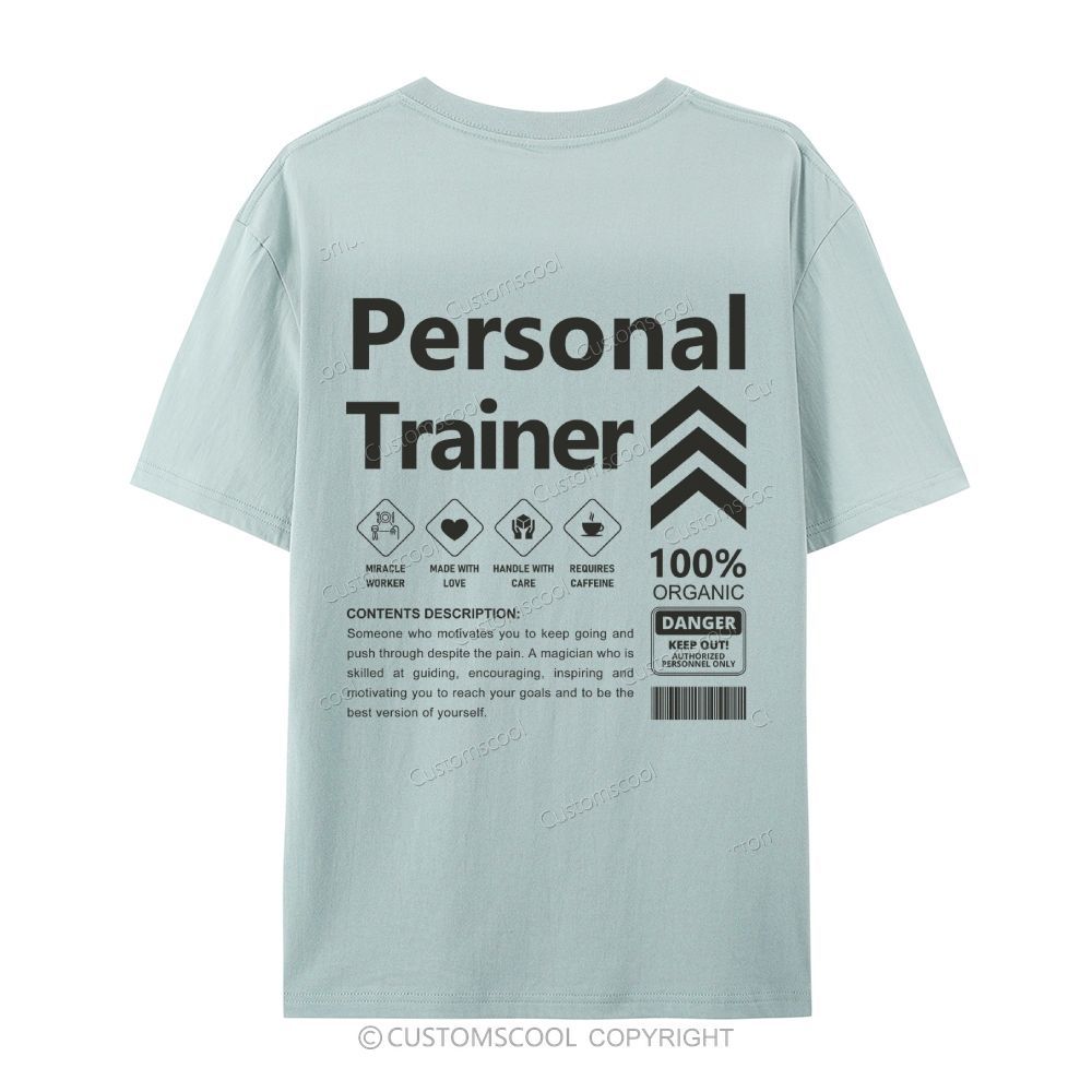 Personal Trainer Casual Short Sleeve T-Shirt Customscool