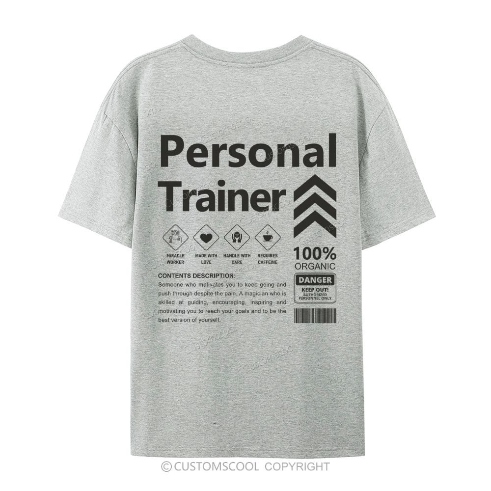 Personal Trainer Casual Short Sleeve T-Shirt Customscool