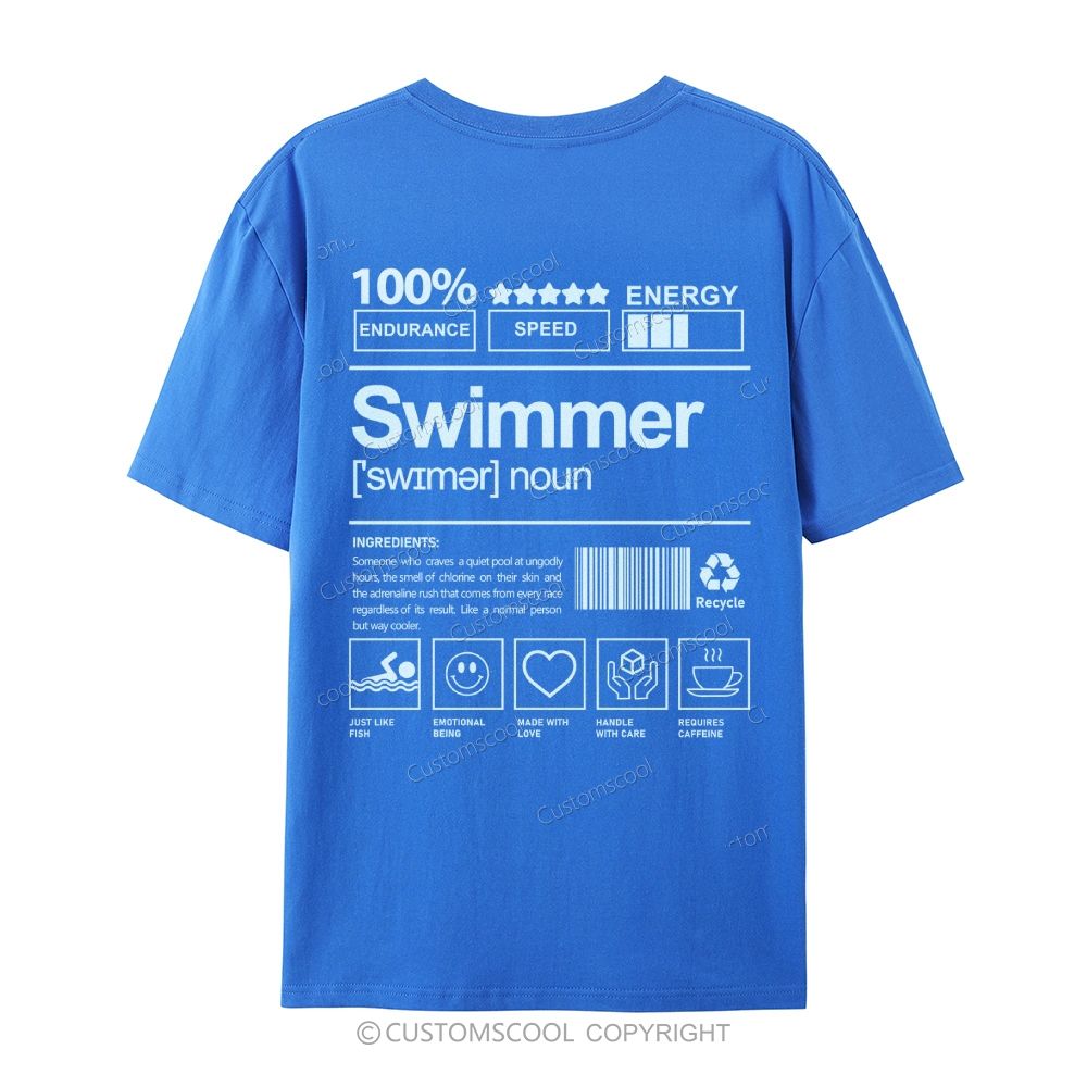 Swimmer Casual Short Sleeve T-Shirt Customscool