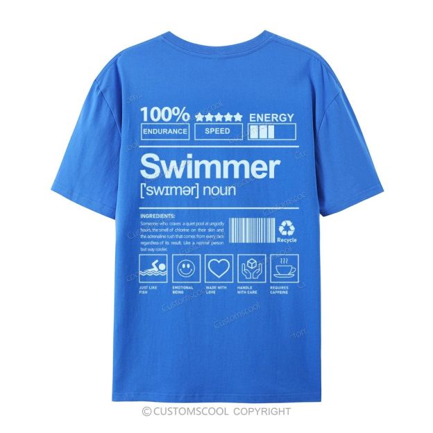 Swimmer Casual Short Sleeve T-Shirt Customscool
