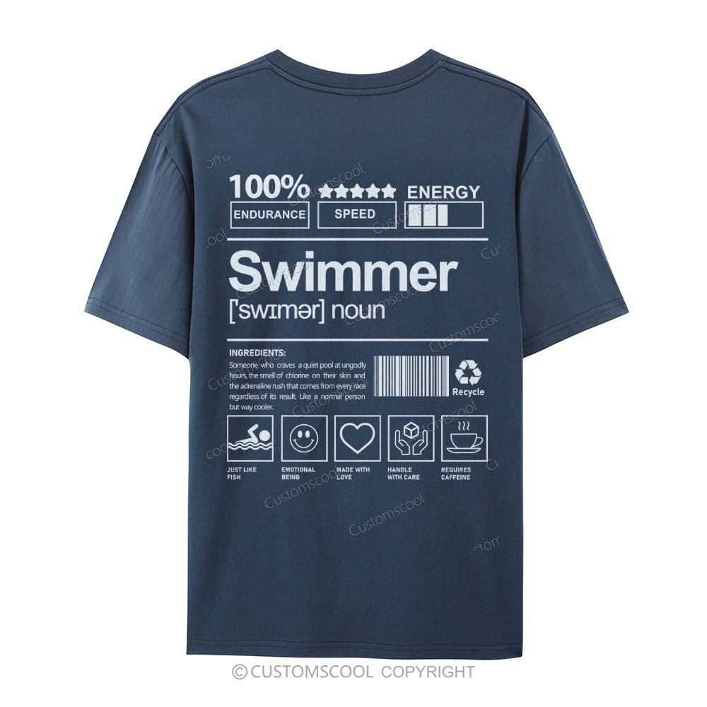 Swimmer Casual Short Sleeve T-Shirt Customscool