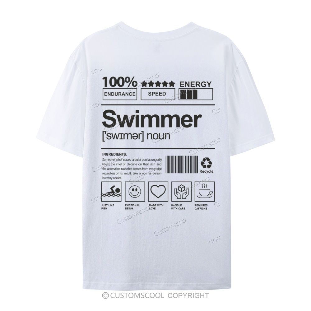 Swimmer Casual Short Sleeve T-Shirt Customscool