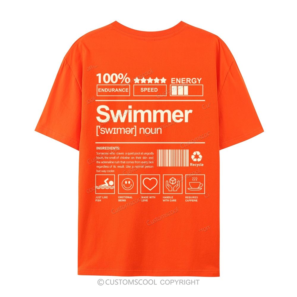 Swimmer Casual Short Sleeve T-Shirt Customscool