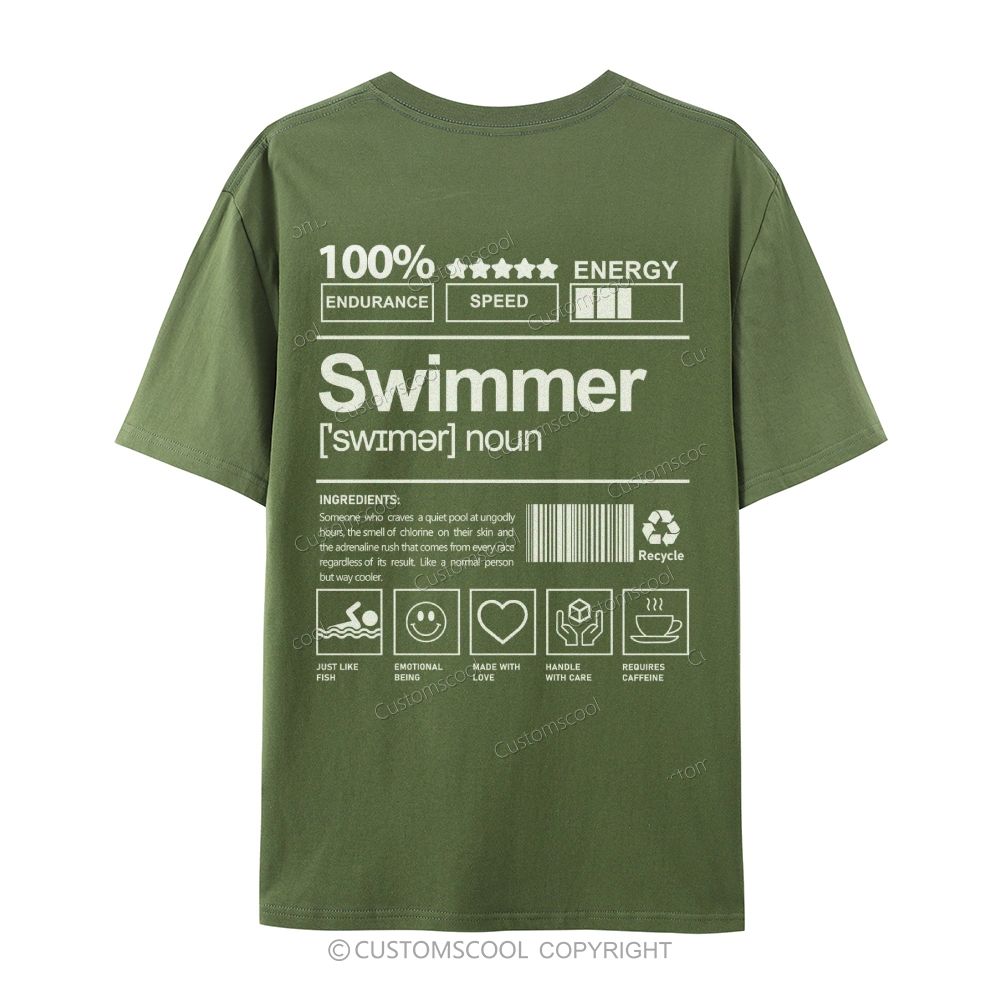 Swimmer Casual Short Sleeve T-Shirt Customscool