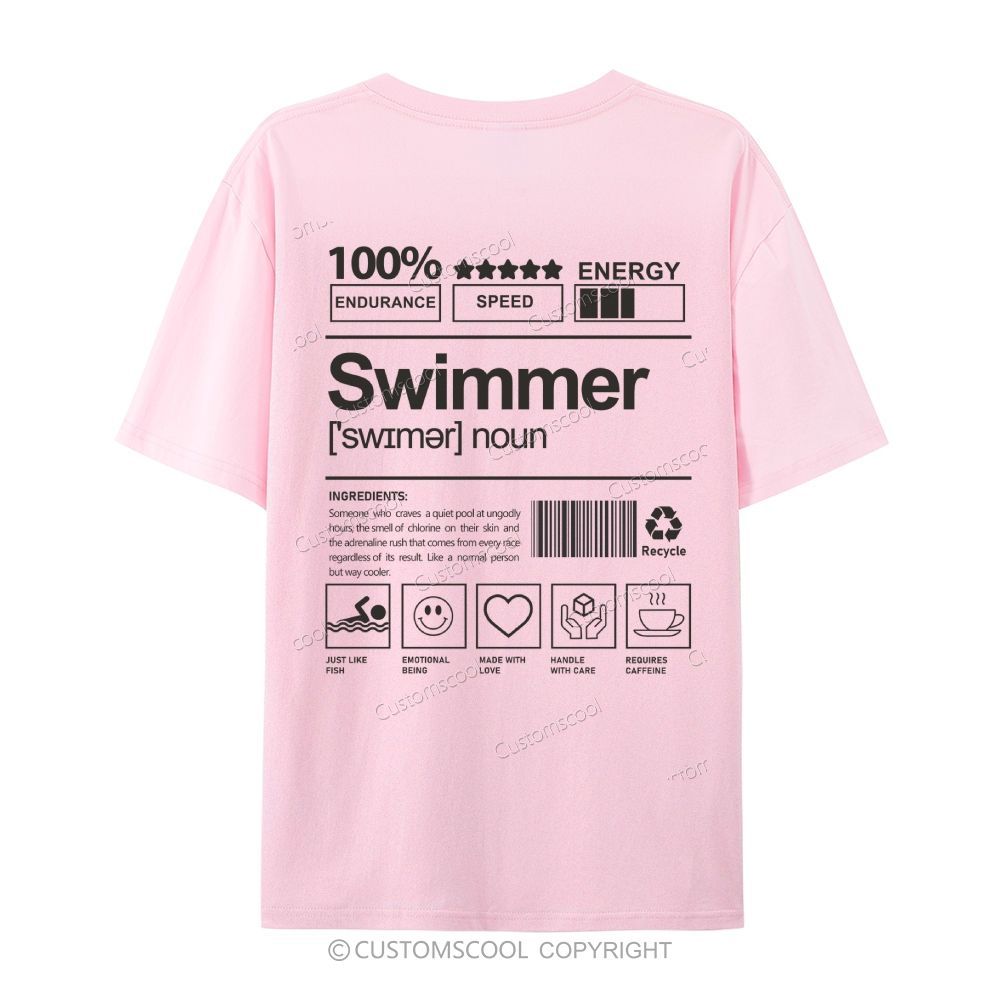 Swimmer Casual Short Sleeve T-Shirt Customscool