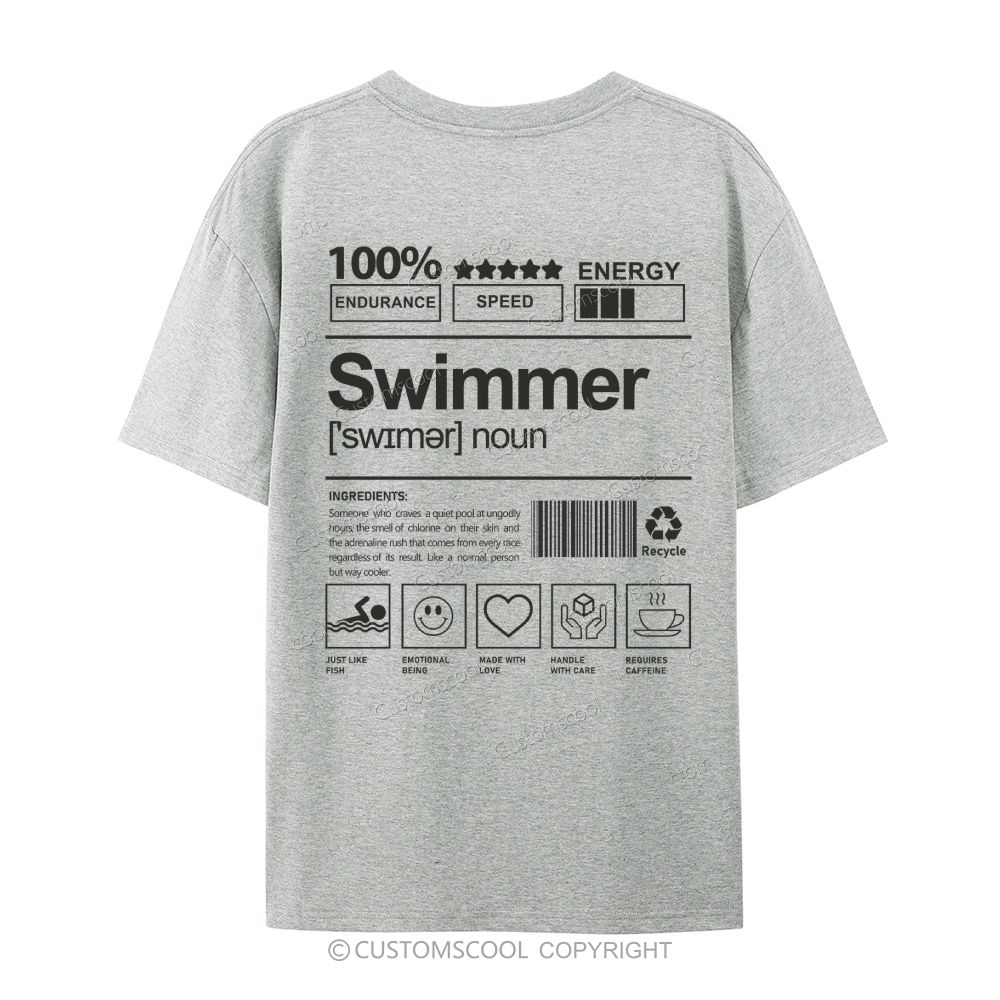 Swimmer Casual Short Sleeve T-Shirt Customscool