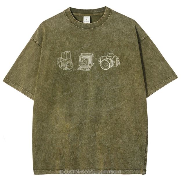 Photographer Addcustom Unisex Fit Washed T-Shirt Customscool