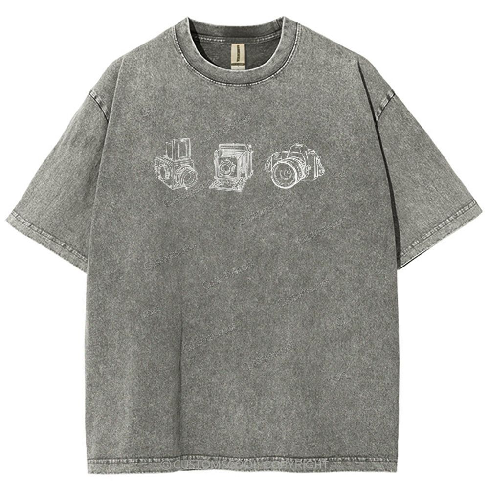 Photographer Addcustom Unisex Fit Washed T-Shirt Customscool