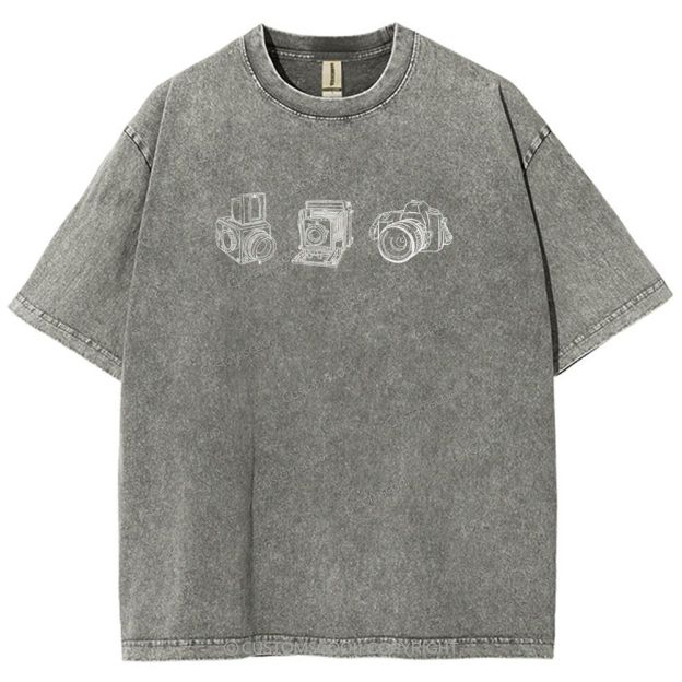 Photographer Addcustom Unisex Fit Washed T-Shirt Customscool