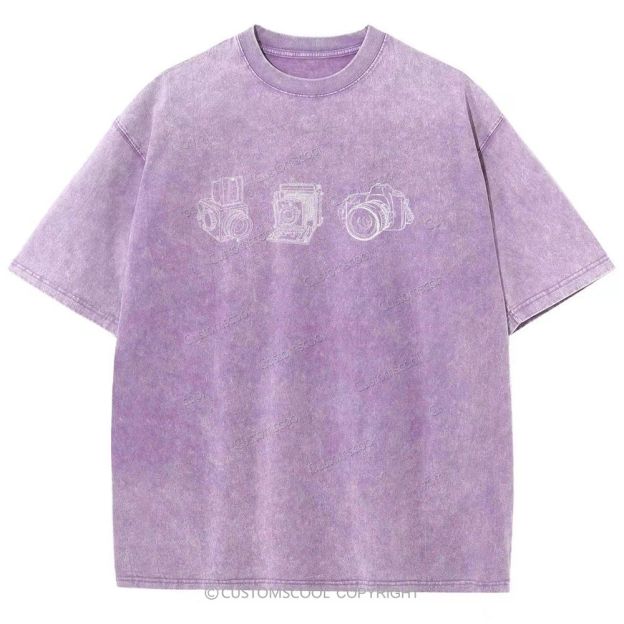Photographer Addcustom Unisex Fit Washed T-Shirt Customscool