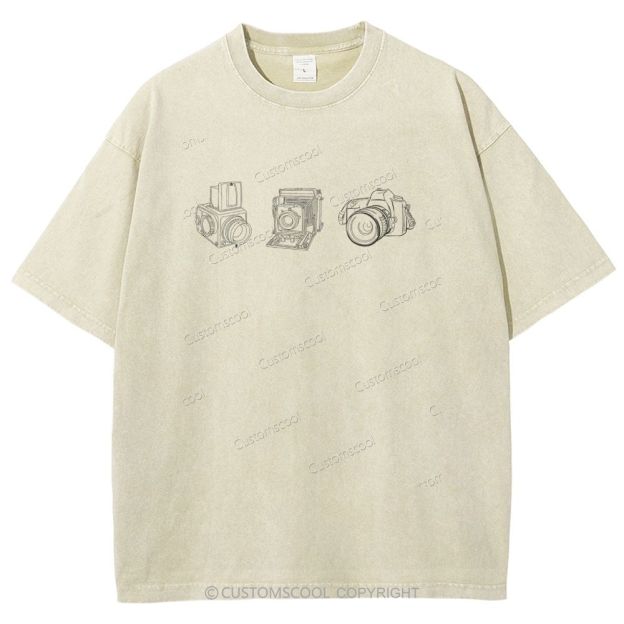 Photographer Addcustom Unisex Fit Washed T-Shirt Customscool