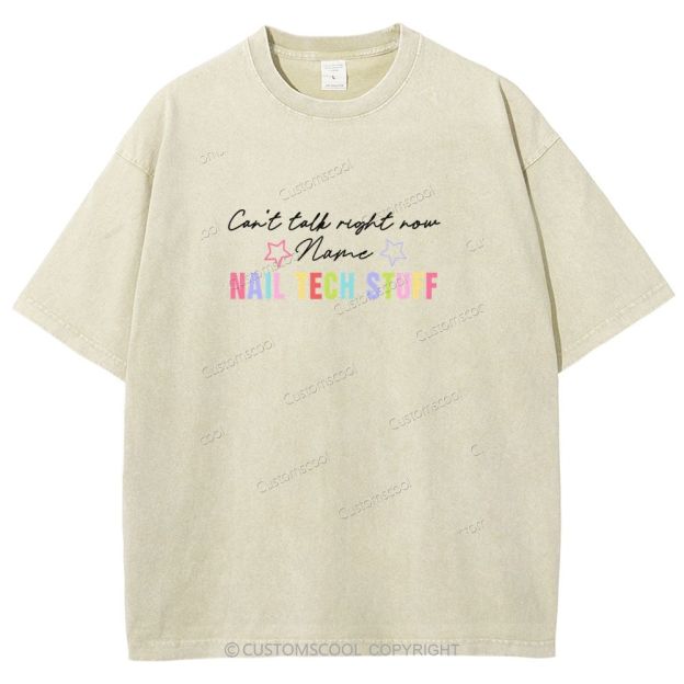 Nail Tech Stuff ADDCUSTOM Unisex Fit Washed T-Shirt Customscool