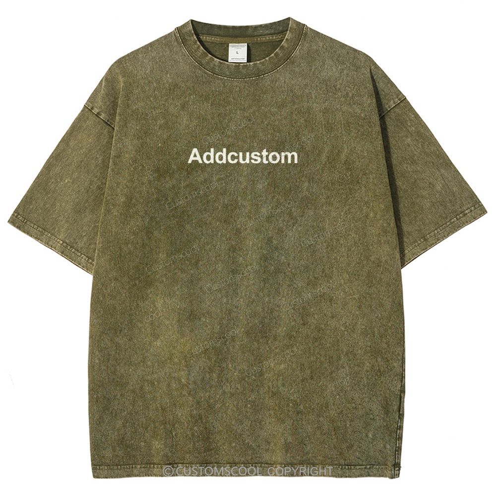 Nail Tech Front And Back Addcustom Unisex Fit Washed T-Shirt Customscool