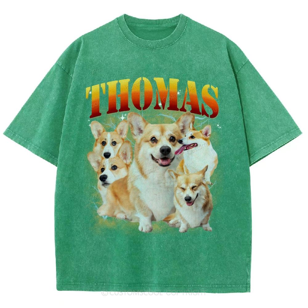 Comfort Colors Pet Photo Customizable Unisex Fit Washed T-Shirt