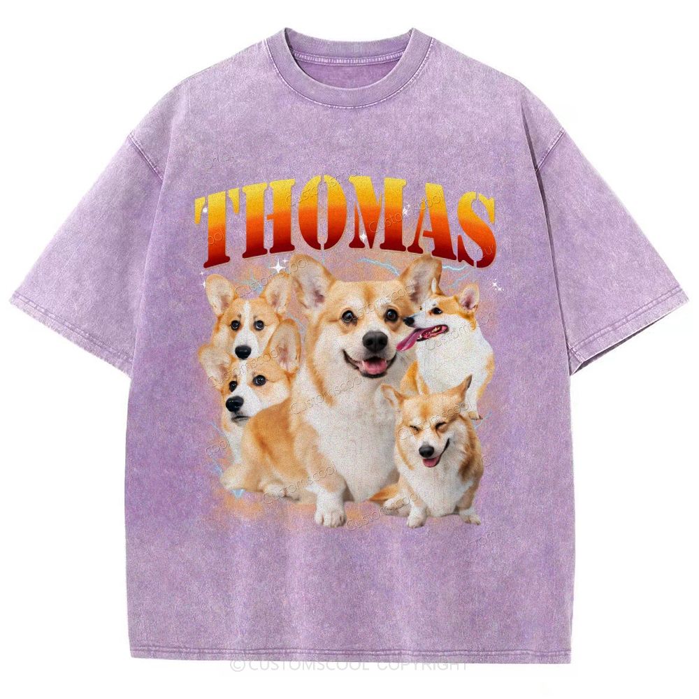 Comfort Colors Pet Photo Customizable Unisex Fit Washed T-Shirt