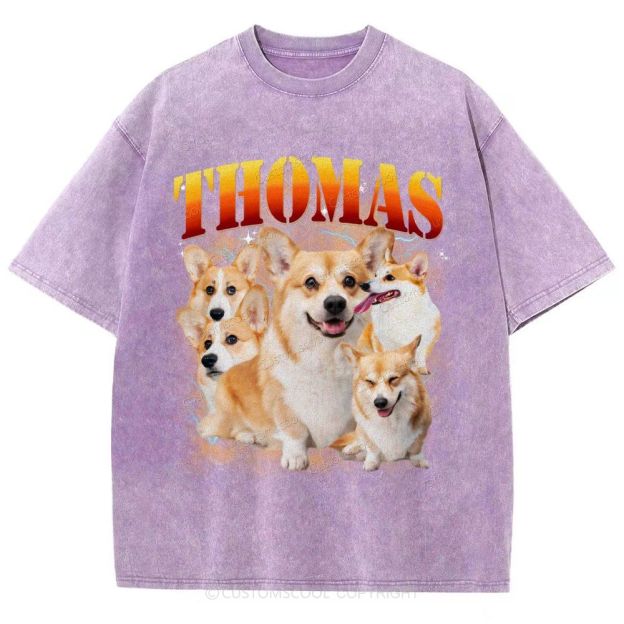 Comfort Colors Pet Photo Customizable Unisex Fit Washed T-Shirt