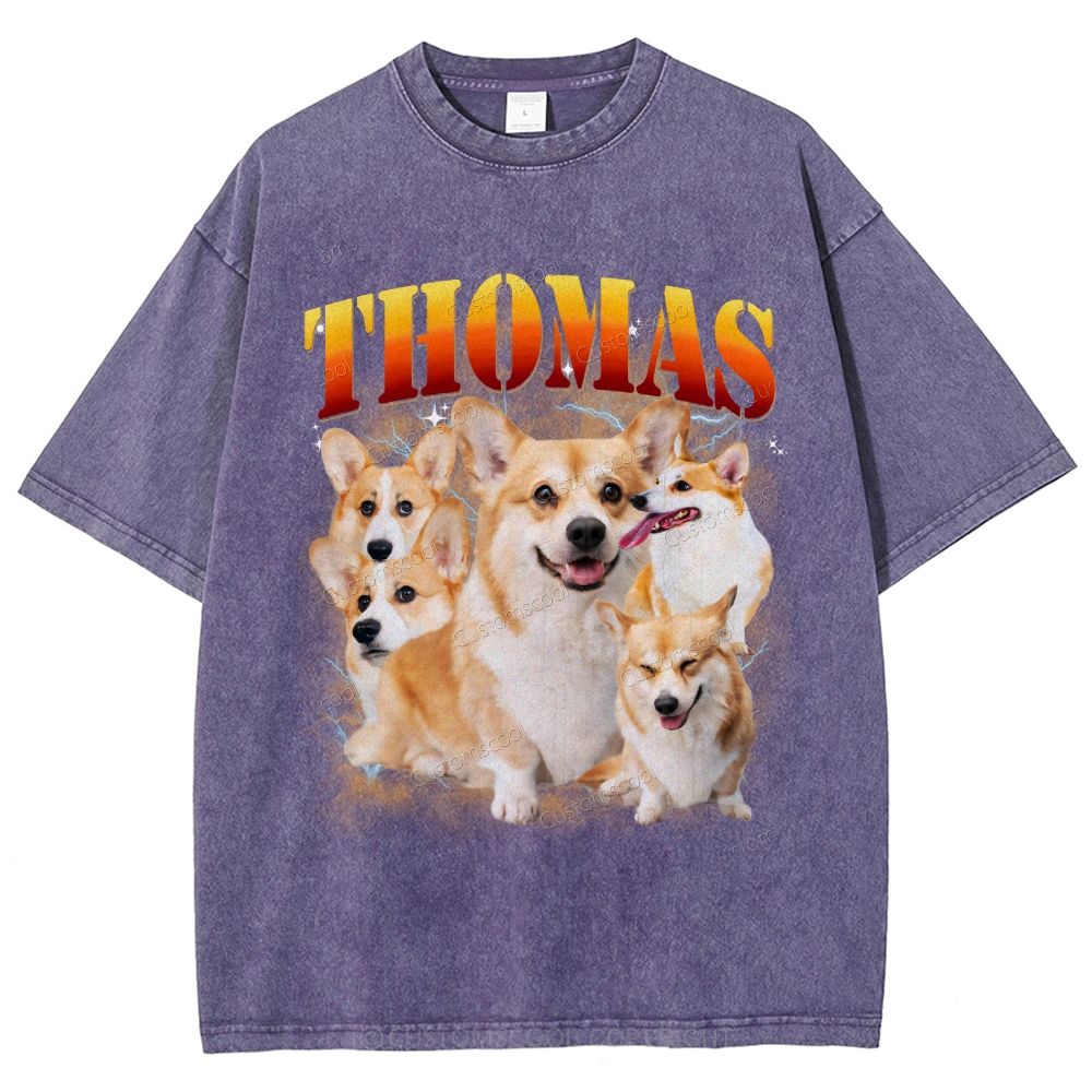 Comfort Colors Pet Photo Customizable Unisex Fit Washed T-Shirt