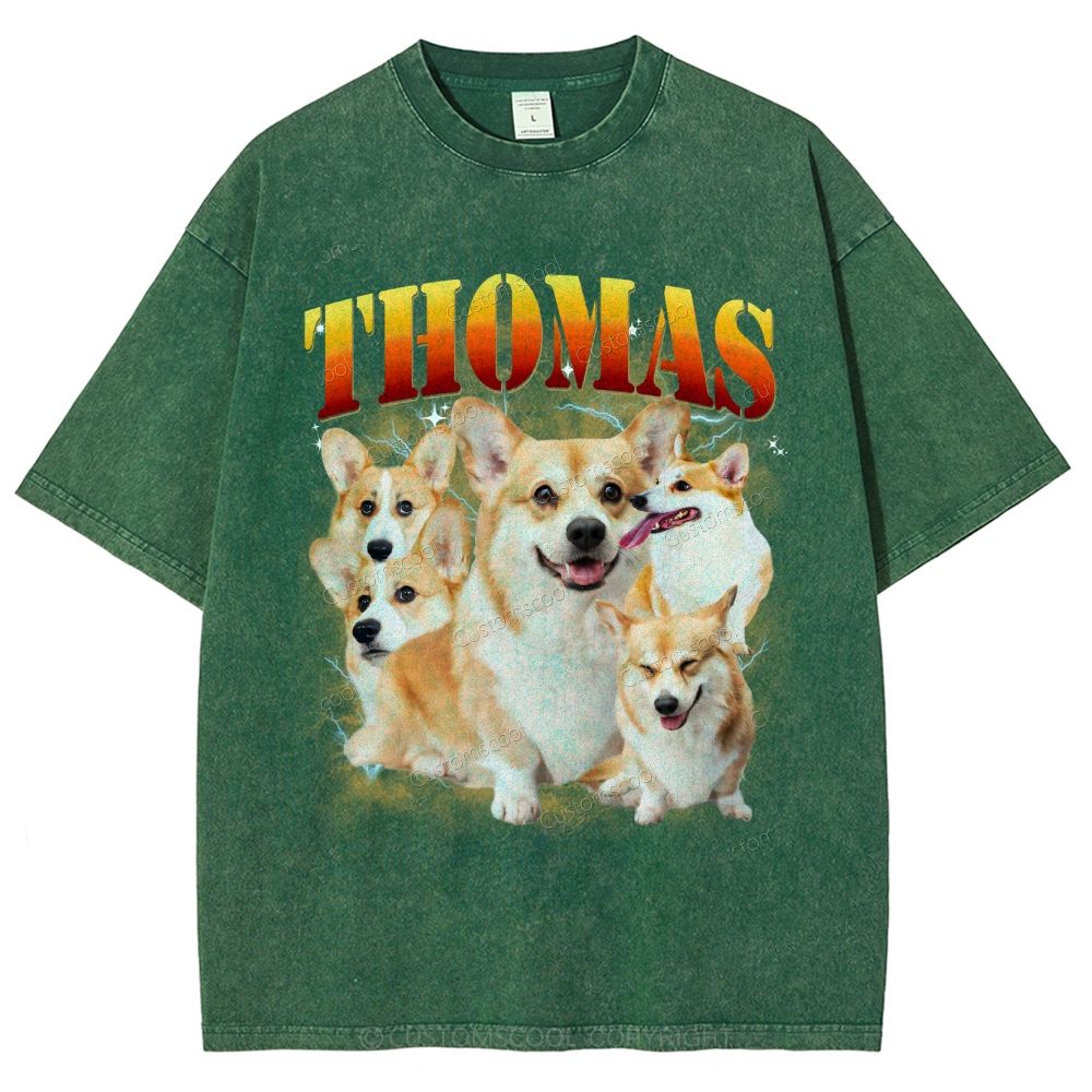 Comfort Colors Pet Photo Customizable Unisex Fit Washed T-Shirt