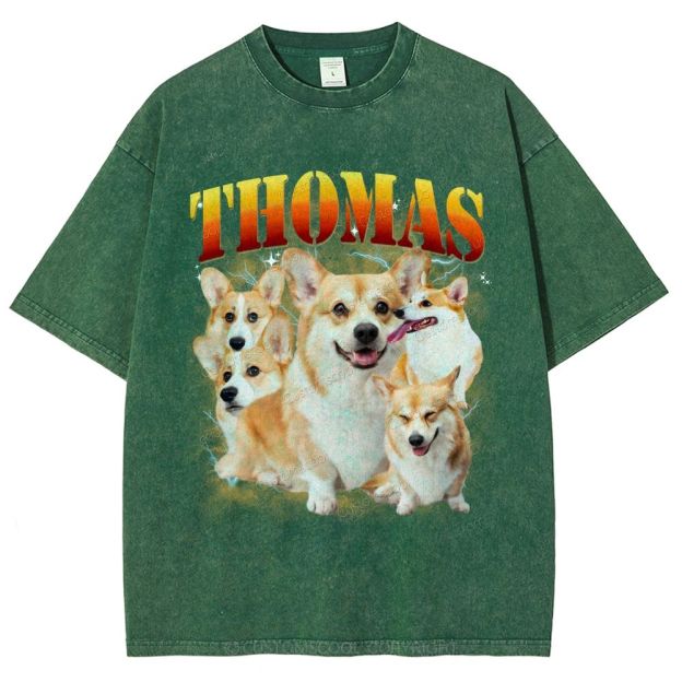 Comfort Colors Pet Photo Customizable Unisex Fit Washed T-Shirt
