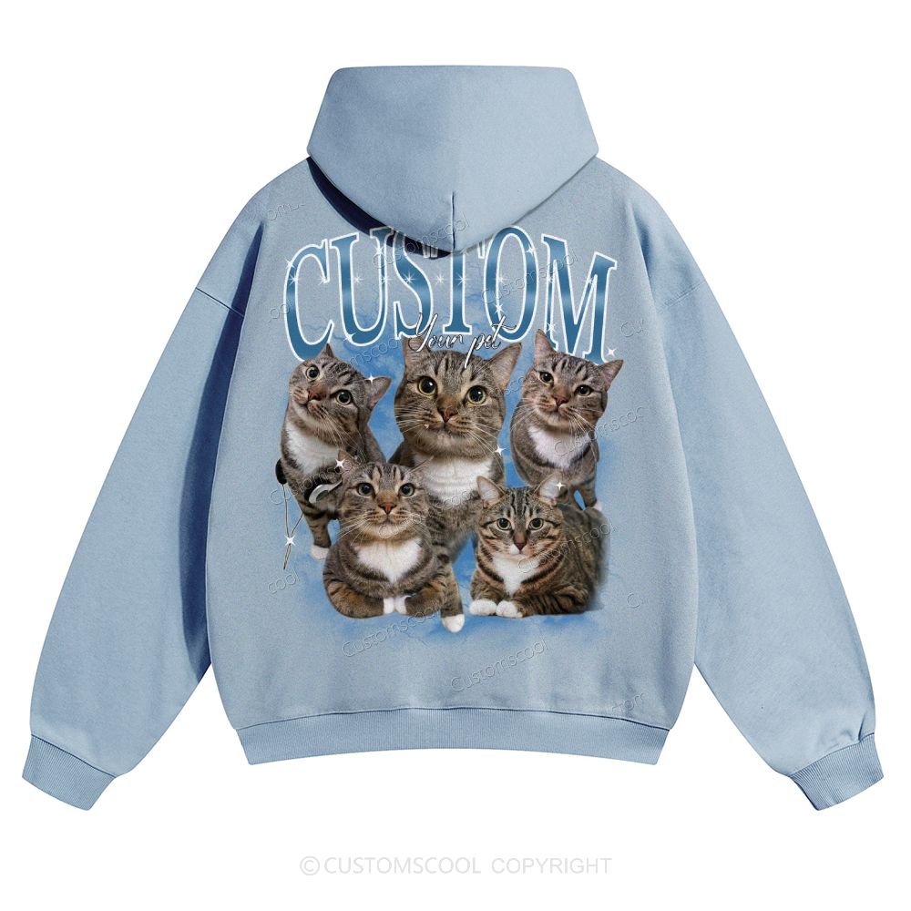 Custom Pet Photo Comfort Solid Color Hoodie Customscool