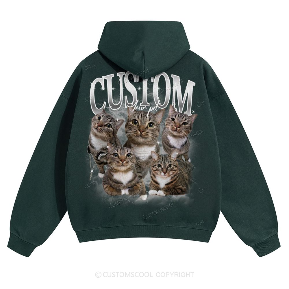 Custom Pet Photo Comfort Solid Color Hoodie Customscool