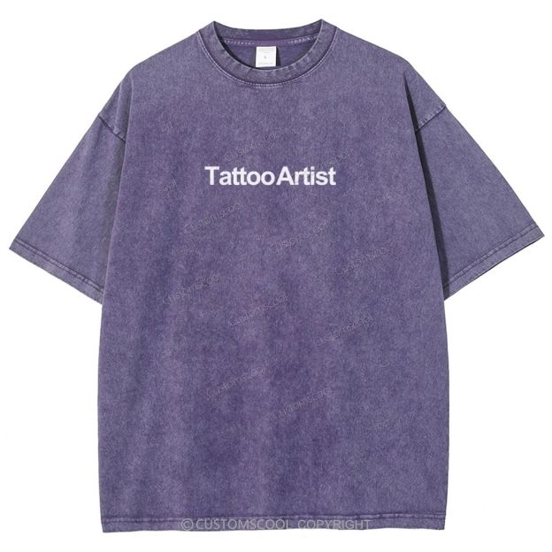 Tattoo Artist Addcustom Unisex Fit Washed T-Shirt Customscool