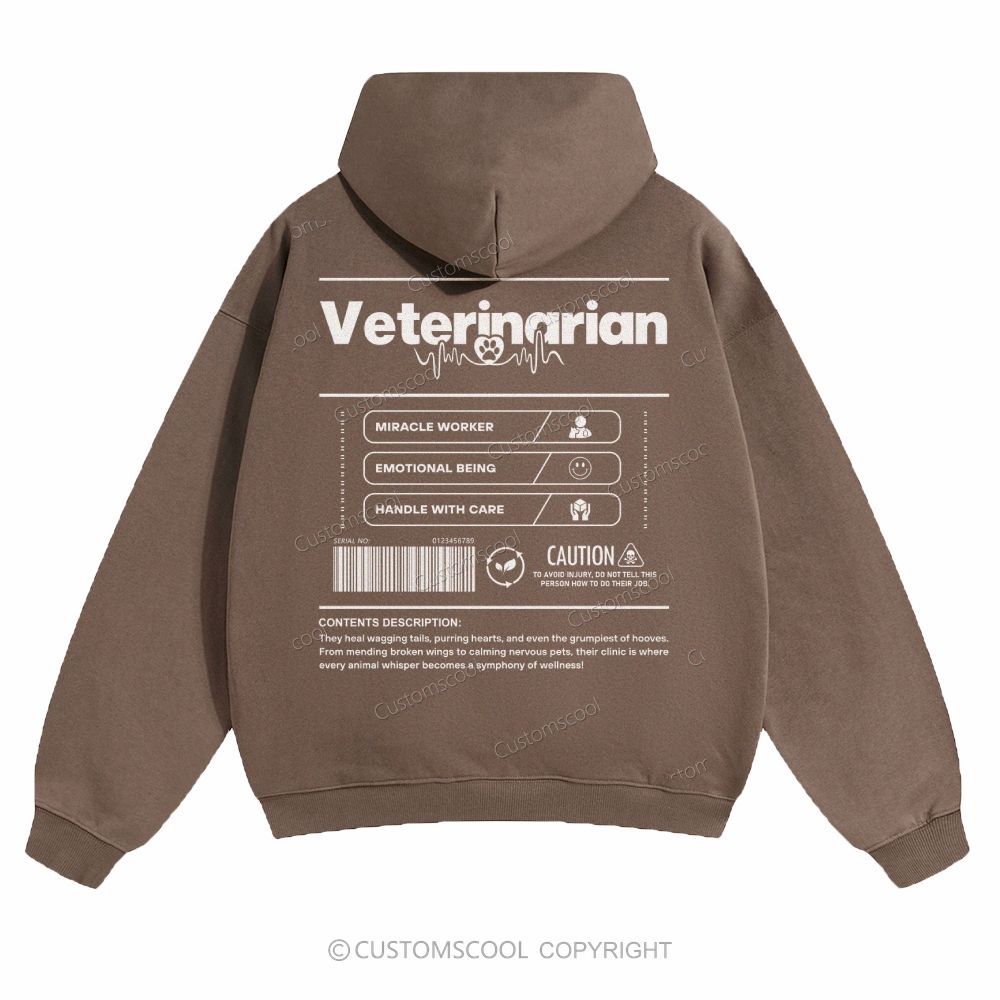 Veterinarian Solid Color Hoodie Customscool