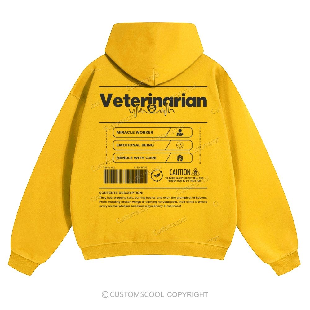 Veterinarian Solid Color Hoodie Customscool