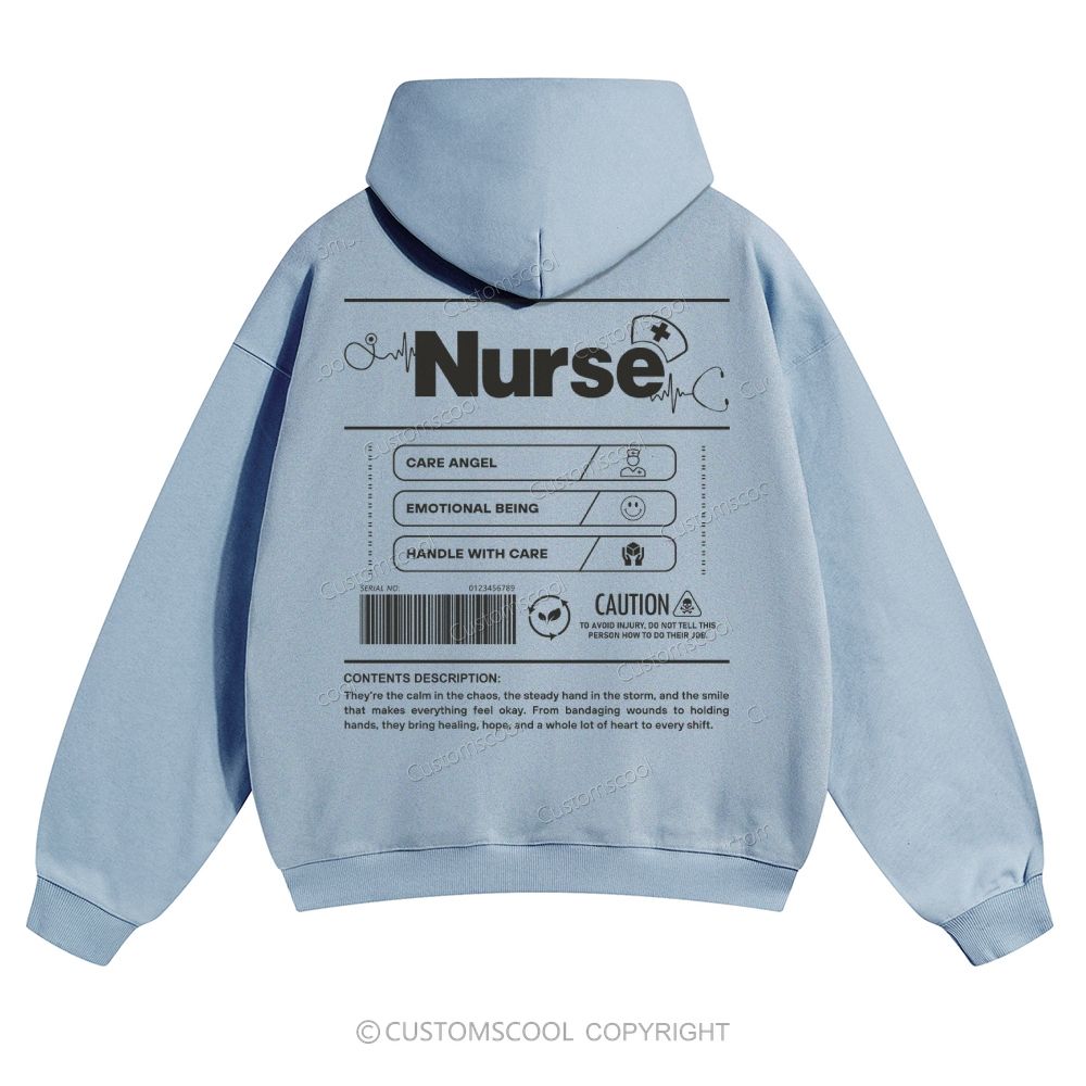 Nurse Solid Color Hoodie Customscool