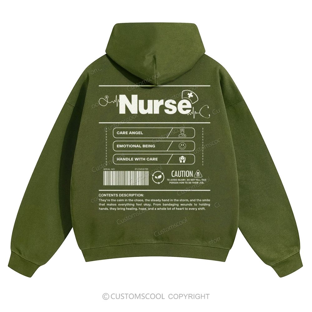 Nurse Solid Color Hoodie Customscool