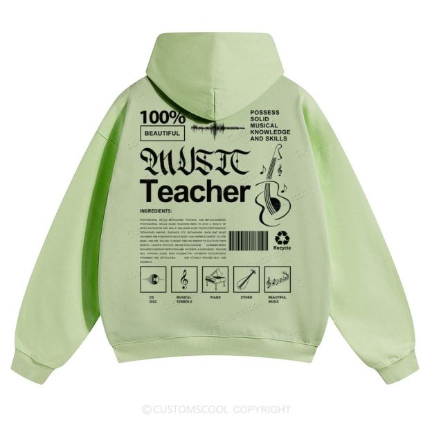 Music Teacher Solid Color Hoodie